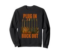 Plug in Rocks Out Stories Guitare Musique T-Shirt Sweatshirt