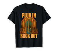 Plug in Rocks Out Stories Guitare Musique T-Shirt T-Shirt