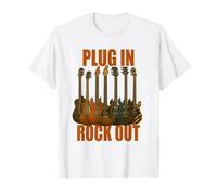 Plug in Rocks Out Stories Guitare Musique T-Shirt T-Shirt