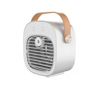 (Plug in,White)Portable Airs Conditioning Cooling Fan 3 Speed 4000mah Desk Fan USB Mini-Personal Airs Cooler for Room Tent