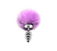 Plug métal Fluffy Twist S mauve - Alive