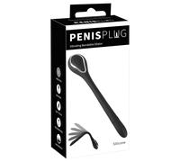 Plug pénien dilatateur - dilatateur vibrant rechargeable (1 cm, noir)