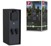 Plug & Shine Colonne de prises Rio incl. transformateurs Capteur crépusculaire IP44 Anthracite