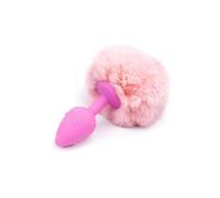 Plug silicone Queue de Lapin rose