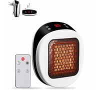 Plug sur Lunaheater, radiateur spatial portable Lunaheater, chauffage à fiche portable avec télécommande, élément de chauffage en céramique PTC, chaleur puissante en 30 secondes (White)