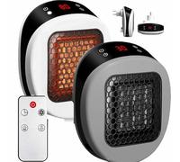 Plug sur Lunaheater, radiateur spatial portable Lunaheater, chauffage à fiche portable avec télécommande, élément de chauffage en céramique PTC, chaleur puissante en 30 secondes (A)