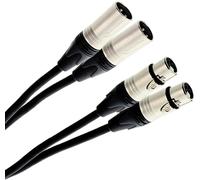 Plugger Cable bretelle 2 x XLR Mâle / 2 x XLR Femelle (0,6 m) - Câbles symétriques XLR