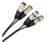 Câble Bretelle XLR Femelle 3b - XLR Mâle 3b 0.60m Easy Câble