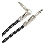 Plugger Câble Tweed Jack mâle mono/mâle Coudé 10 m Noir