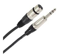 Plugger Câble XLR Femelle - Jack Mâle Stéréo 15m Easy Noir