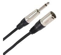 Plugger Câble XLR Mâle 3 Broches à Jack Mâle Mono 1.50m Easy Gamme Easy pour connectivité audio professionnelle. Câble musique, câble audio, câble micro, câble enceinte.