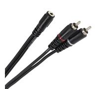 Plugger Câble Y mini Jack femelle stéréo/RCA mâle 0,60 m Noir