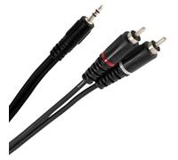 Plugger Câble Y mini Jack mâle stéréo/RCA mâle 1,50 m Noir