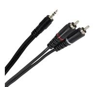 Plugger Câble Y mini Jack mâle stéréo/RCA mâle 6 m Noir