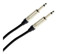 Plugger Elite Câble guitare instrument Jack mâle mono Neutrik 6,35mm vers Jack mâle mono Neutrik 6,35mm. Compatible Ampli, basse, guitare, haut-parleur, appareil DJ, synthé et autres. Longueur 1,5m.