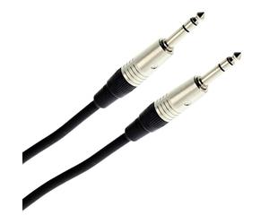 Plugger Elite Câble stéréo guitare instrument 15m Jack TRS mâle 6,35mm / Jack TRS mâle 6,35mm. Connecteurs Neutrik. Compatible ampli, basse, guitare, haut-parleur, appareil DJ, synthétiseur et autres