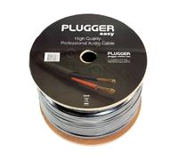Plugger HP Cable 100m - 2 x 2.5mm² - Noir - Câble pour enceintes - 2 conducteurs torsadés cuivre pur 2.5mm² - Bobine 100 mètres - PVC