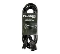 Plugger Rallonge électrique IEC mâle/femelle 3 m Noir