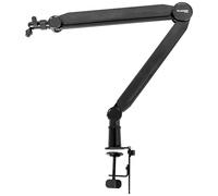 Plugger Studio Flextream Stand pied micro de table articulé, bras micro flexible pour podcast, streaming, voix off, home studio, visio, bureau, fixation pince, adaptateurs micro et caméra inclus