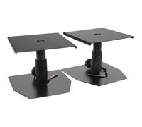 Plugger Studio MS2 Mini Support de table Enceintes de monitoring Studio, Sono, Home Cinema ou Hifi, Noir. Pieds métallique réglables en hauteur 230 à 290mm. Enceinte jusqu'à 25kg. Vendu par paire.