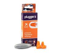 Bouchons d'oreilles Pluggerz Travel - 2 paires (S/M M/L) - Réutilisables - Doux et confortables - Filtrés - 27 dB - Vol - Voyage - Réduit la pression de l'air - Prévient les douleurs auriculaires
