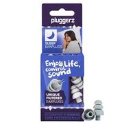 Pluggerz Enjoy Sleep Bouchons d'oreilles réutilisables en silicone avec filtre, indice de réduction du bruit de 21 à 29 dB, protection auditive universelle pour dormir, voyage, dormeurs latéraux, 1