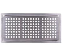 Pluggit Grille de finition circulaire inox, avec cadre d'encastrement - PL129
