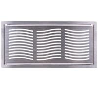 Pluggit Grille de finition Wave en acier inoxydable, y compris cadre de montage - PL128