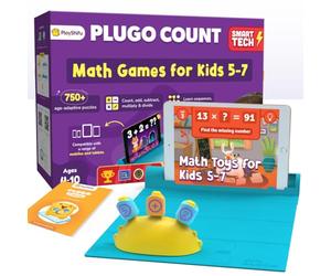 Plugo Count de PlayShifu -Jeux de Maths avec Histoires pour les 4-10 Ans- Jouets STEM avec des Séquences, Additions, Soustractions, Multiplications(fonctionne avec iPad,iPhone,Samsung tab,Kindle Fire)