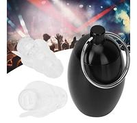 Plugs d'oreille POUR le Travail, Sécurité Pouchons d'oreille Plugs High Fidelity Hearity Anti Noise Music SAFE SAFE OEUR POUR CONCERTS FESTIVAUX Événements Sportifs (BLACK) (Transparent)