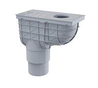 Pluie Tuyau d'écoulement pluie Sink Boîte droit gris gouttière Bonde Eau de Pluie Diamètre 80-125 mm bec Bonde diamètre DN125/110 mm