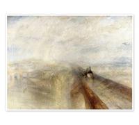 Pluie, Vapeur et Vitesse Poster de Joseph Mallord William Turner 120 x 90 cm Beige Tableaux Décoration murale