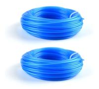 PLULON 2 Rouleaux de Fil de Débroussaillage 1,6 mm x 20 m Ligne de Débroussaillage Rond Fil de Coupe-Herbe Câble de Fil de Débroussaillage Robuste pour Débroussailleuses Électriques de Jardin, Bleu