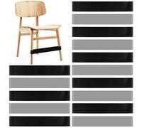 PLULON Lot de 15 bandes de chaise pour enfants avec pieds agités bandes rebondissantes chaises salle classe bandes rebondissantes chaises étudiants bureaux avec TDAH sensoriel et autisme Noir gris