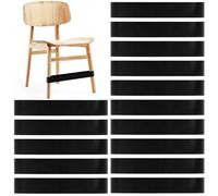 PLULON Lot de 15 bandes de chaise pour enfants avec pieds agités bandes rebondissantes pour chaises de salle classe bandes rebondissantes chaises étudiants bureaux avec TDAH sensoriel et autisme Noir