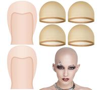 PLULON Perruque chauve d'Halloween pour hommes et femmes, accessoire de costume de cosplay, fête à thème, mascarade, jeu de scène