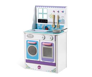 Plum Cook-A-Lot Chive Jeu de Rôle en Bois Cuisine Jouet D'imitation Cuisine avec Accessoires Dinette à Jouer