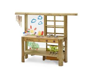 Plum Discovery 110401C108 Tarte à la Boue en Plein air - Outils de Jardin intégrés, évier, ustensiles de Cuisine, écran de Peinture Facile à Nettoyer avec Peinture à Base d'eau, Convient aux Enfants