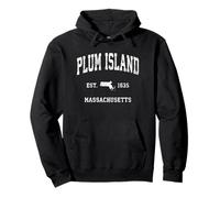 Plum Island Massachusetts MA Design Sportif Vintage Sweat à Capuche