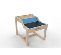Plum Play Sandy Cove Table 2 en 1 pour enfants - Station d'activités sensorielles à double niveau et bac à sable en bois - Comprend une housse de protection - Ensemble de jeu d'extérieur pour