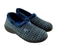 PLUMAFLEX - Chaussons de maison avec semelle intérieure amovible qui s'adapte à l'anatomie du pied 661695 Synthétique Femme Couleur : bleu marine Taille 37, Bleu marine, 37 EU
