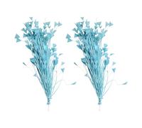 Plumage artificiel, bleu clair | Lot de 2 grappes de plumes avec fil réglable pour décoration de la maison et accessoires de mode, fabrication de cadeaux