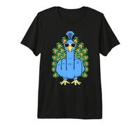 Plumage d'oiseau Antisocial Amusant Paon T-Shirt Haut de Gamme