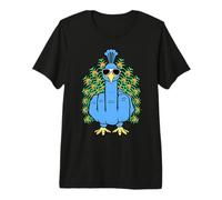 Plumage d'oiseau Antisocial Amusant Paon T-Shirt Haut de Gamme
