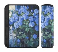 Plumbago Lot de 2 jolis coussins de ceinture de sécurité pour balcon, plus de confort pour conduite et camionnette Bleu