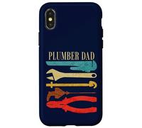 Plumber Dad Outils de plomberie rétro Clé à molette pour fête des pères Coque pour iPhone X/XS