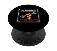 Plumber The Man The Myth The Legend Funny Plumbing PopSockets PopGrip Adhésif