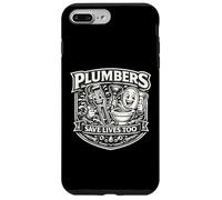 Plumbers Save Live Too Funny Plumbing Trade Art de Toilette Amusant Coque pour iPhone 7 Plus/8 Plus