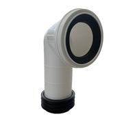 PlumbEZ Raccord coudé pour cuvette de WC 100 mm/110 mm - Joint de toilette essentiel à 90 degrés, connecteur de tuyau d'évacuation rigide et connecteur de poêle, idéal pour une gestion efficace des