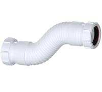 PlumbEZ - Raccord de tuyau d'évacuation flexible universel de 40 mm - Blanc - Plastique - Connector de vidange - 1 pièce - Composants physiques